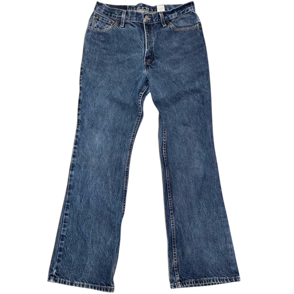 Vintage Levi’s 517 2001 Western Boot Cut Stone Wash Dark Denim Jeans Sz 32x31